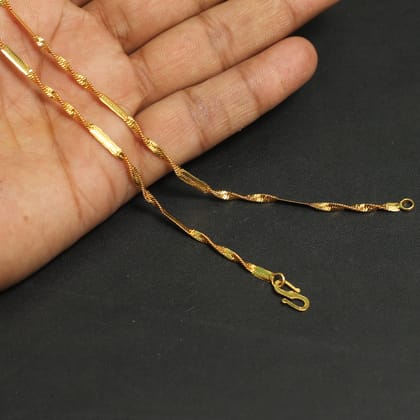 Ready To Wear Brass Chain Golden 21 Inch-Golden / 1 Pc