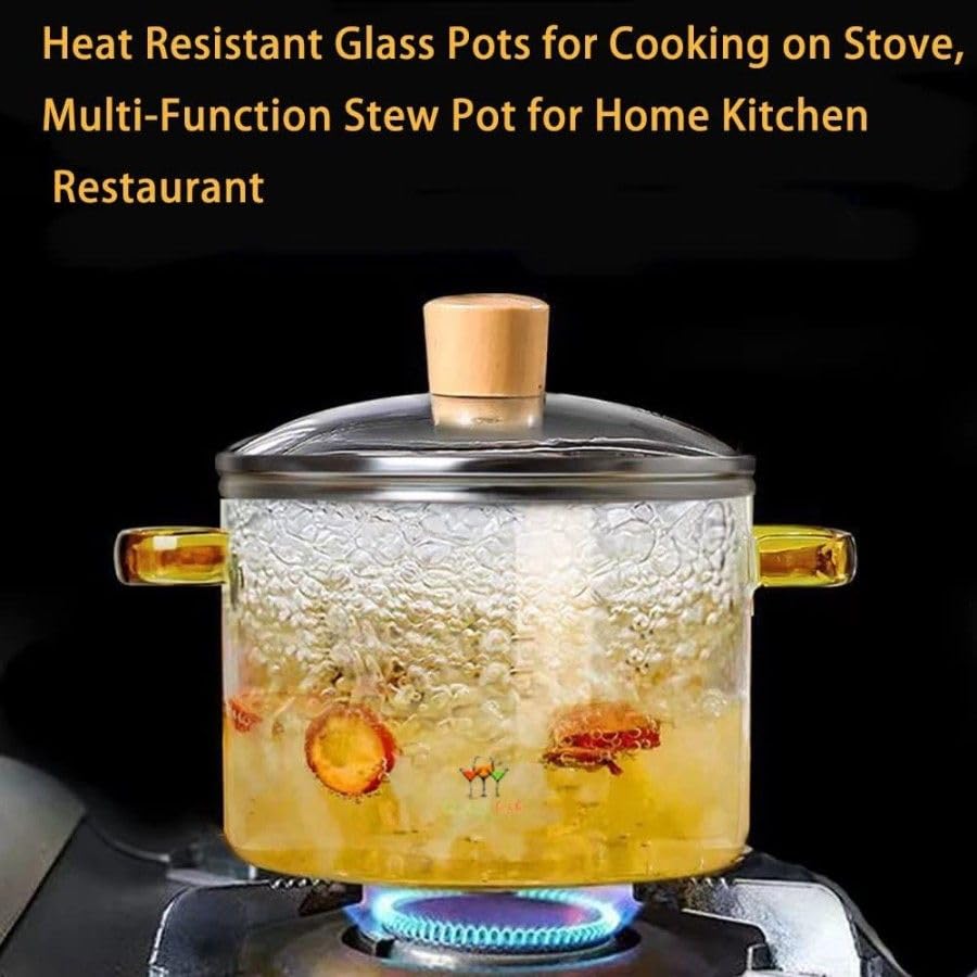 Square Glass Casserole With Lid,1200 ML Glass Bowl for Cooking, Baking, Serving, Mixing and Storing, Microwave & Oven Safe - Ideal for Kitchen, Dining Set 1