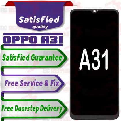 Oppo A31 Combo LCD with Touch Screen for A31  Black (display glass combo folder)