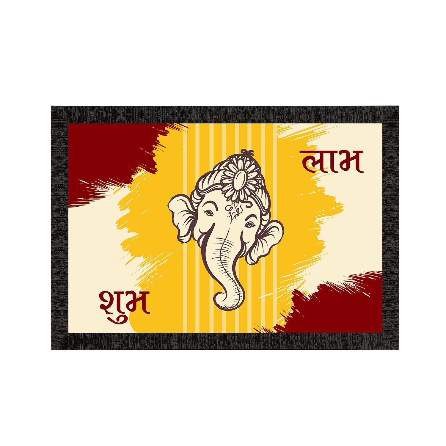 Lord Ganesha Satin Matt Texture UV Art Painting