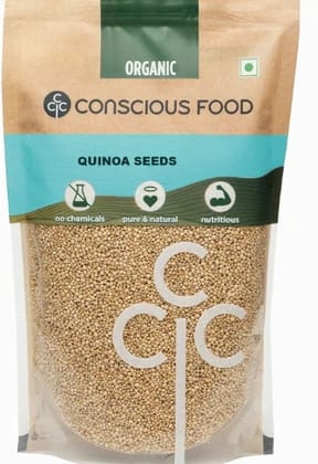 Conscious Food Organic Whole Quinoa Seeds 340g - A Nutrient-Rich Superfood Packed with Protein, Fiber, and Essential Amino Acids