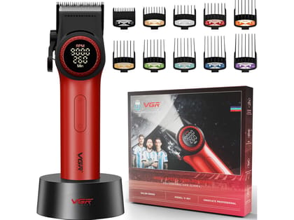 VGR V-001 Professional Hair Clipper For Men, Red