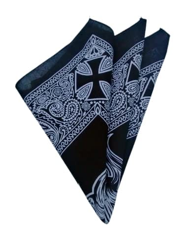 VOICI France Unisex face wrap Bandana Headband Neckerchief Hair Band Headwrap Black Color cotton blend free size op-8
