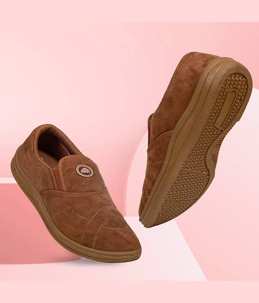 ASIAN A-402 Brown Men's Slip-on Shoes