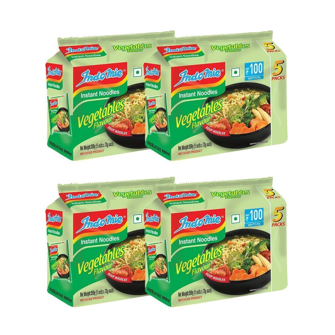 Indomie Instant Noodles Vegetables Flavour, Pack of 40 (70 grams each) Instant Noodles Vegetables (40 x 70 g)