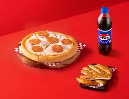 Chicken Pepperoni (Personal) With Classic Breadstix And Pepsi Chicken Pepperoni (Personal) With Classic Breadstix And Pepsi