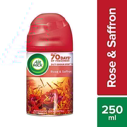 Airwick Freshmatic Automatic Air Freshener Spray Refill, Rose & Saffron, 250 ml