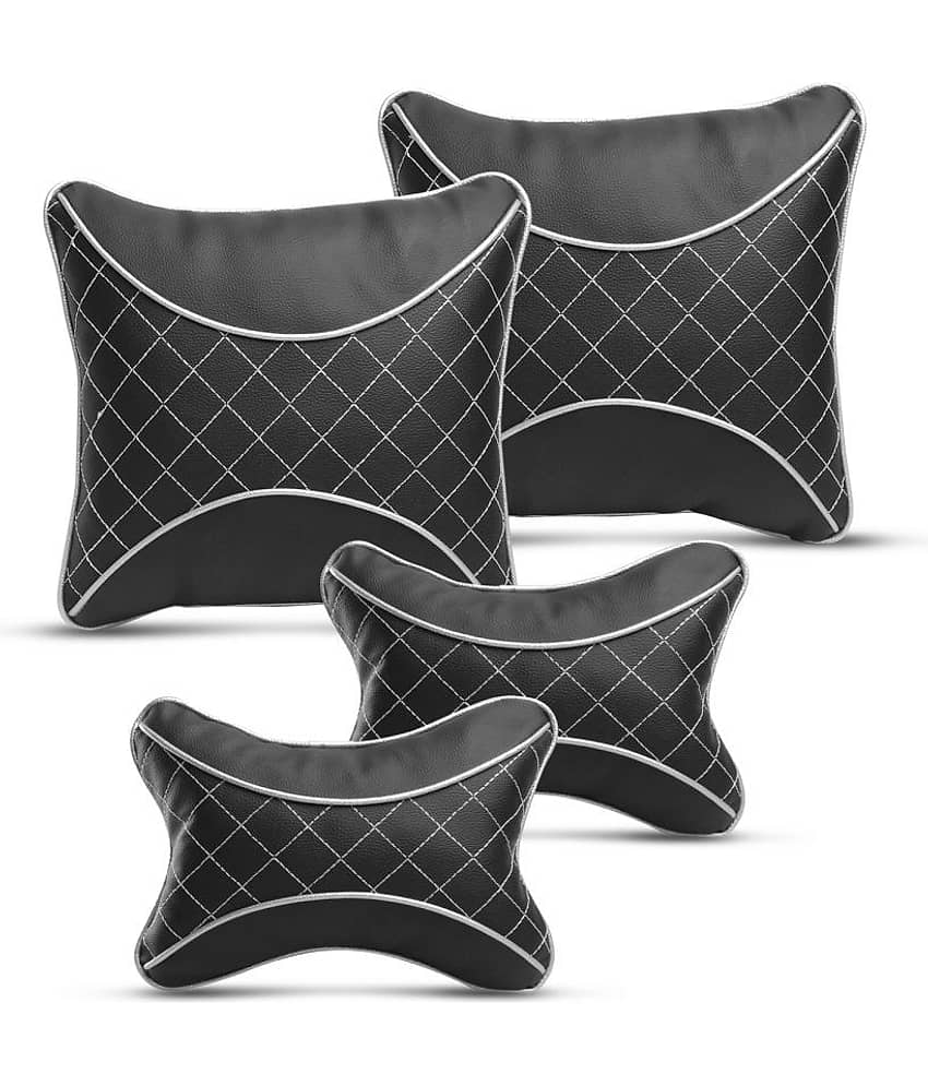 Auto Hub Neck Cushions Set of 4 Black