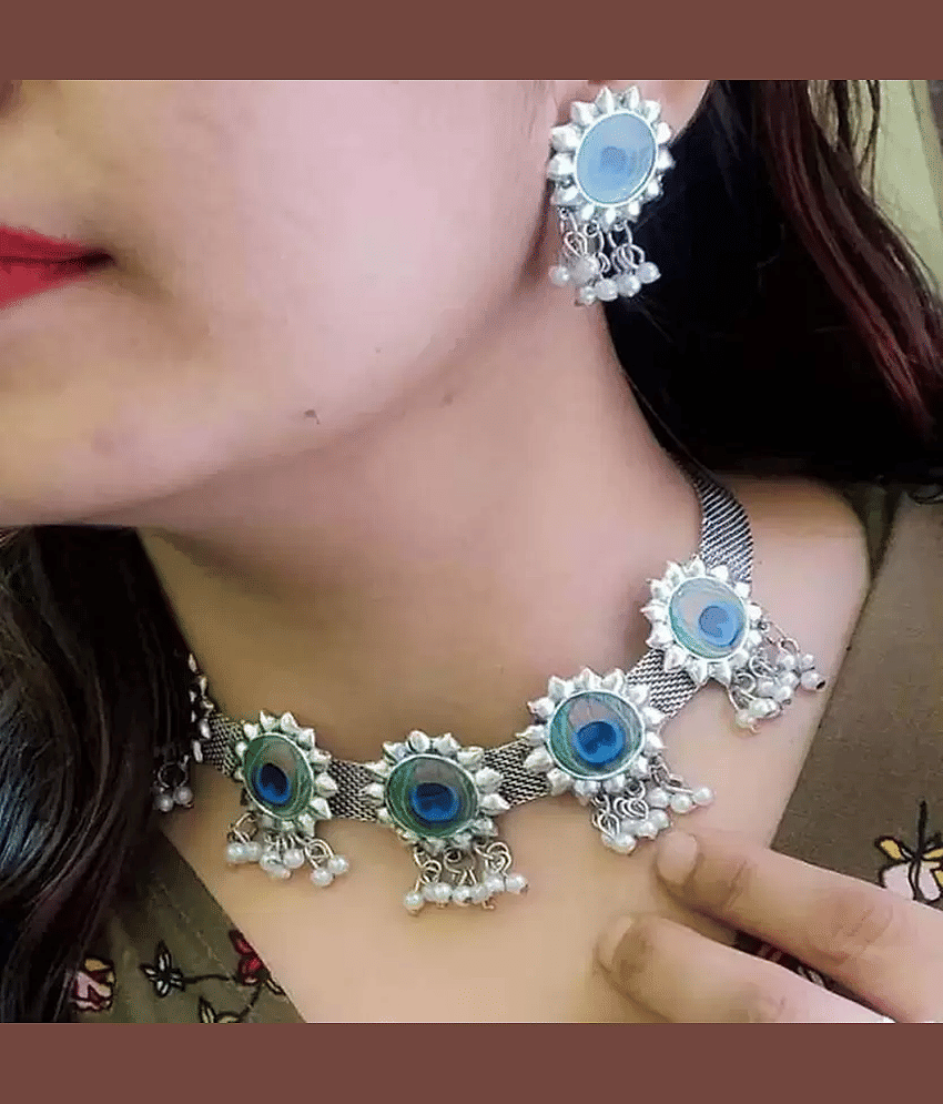 Sunhari Jewels Multi Color Alloy Necklace Set ( Pack of 1 )