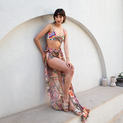 Bohemian Voyage Bikini Swim Set-XS / Bikini & top