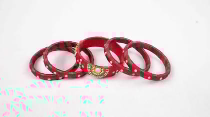 Boho Thread Wrapped Bangles Set
