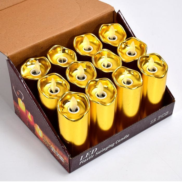 Big Swinging Candle 12pcs For Wedding Decoration And Birthday Party_assorted colour