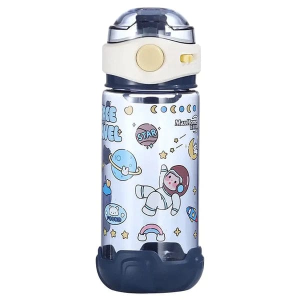 Odyssey Space Theme 580ml Water Bottle for Kids-Blue