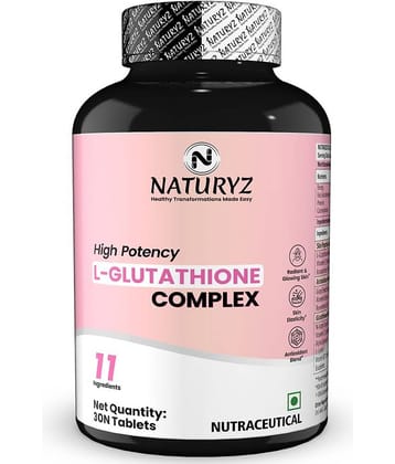 NATURYZ L-Glutathione Complex With Skin Peptide For Radiant Glowing & Elastic Skin - 30 tablets