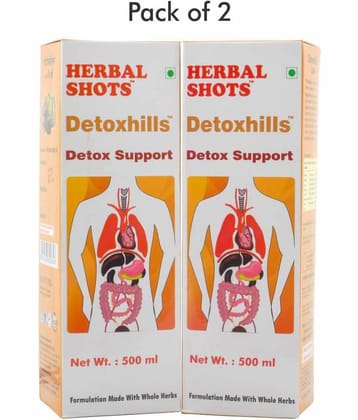 Herbal Hills Detoxhills Herbal Shots Liquid 500 Ml Pack of 2