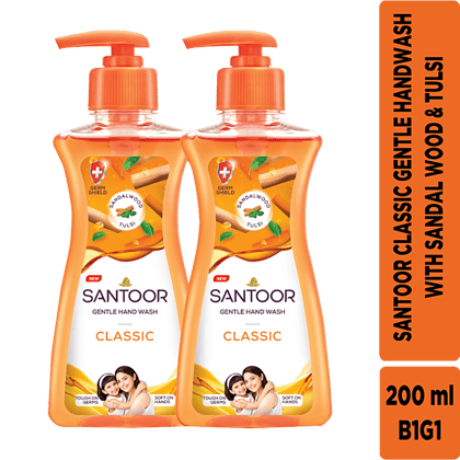 Santoor Gentle HandWash, 400ml