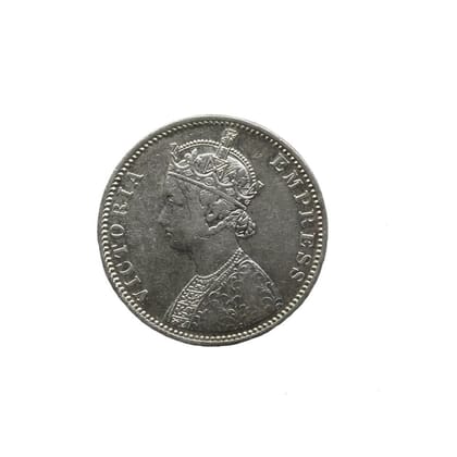 Pure silver Victoria Empress One Rupee India 1901 Old coin