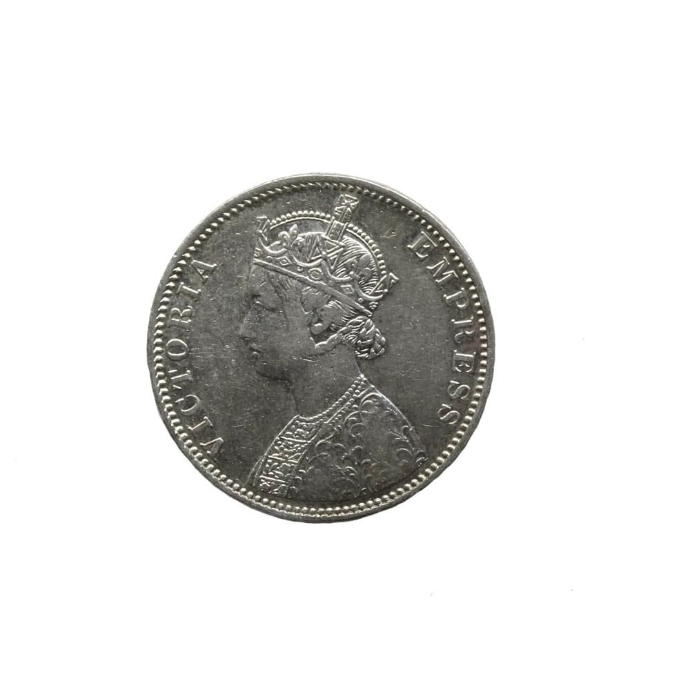 Pure silver Victoria Empress One Rupee India 1901 Old coin