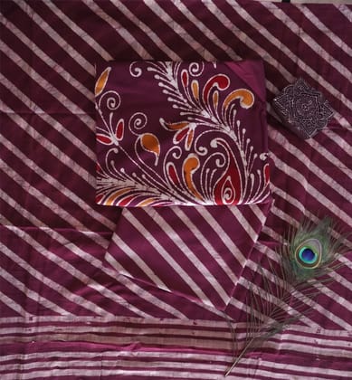 3Piece cotton suit set with cotton Duppatta