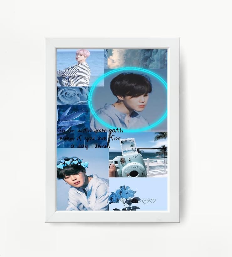NOKKES Bts Army Bangtan Boy V suga J-Hope Jungkook Jin Jimin Rm 5X7 Inch Size Photo Frame Photo Home Office_AQW311