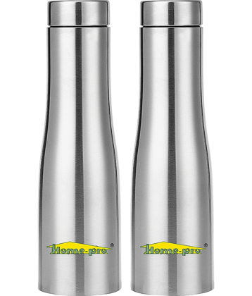HomePro - Silver Water Bottle 1000 mL ( Set of 2 )