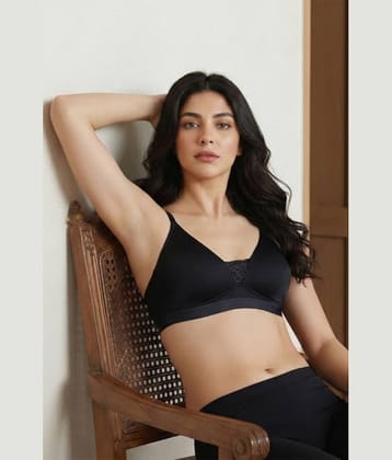 EASTERN CLUB Pack of 1 Cotton Lightly Padded T-Shirt Bra For Women ( Black )