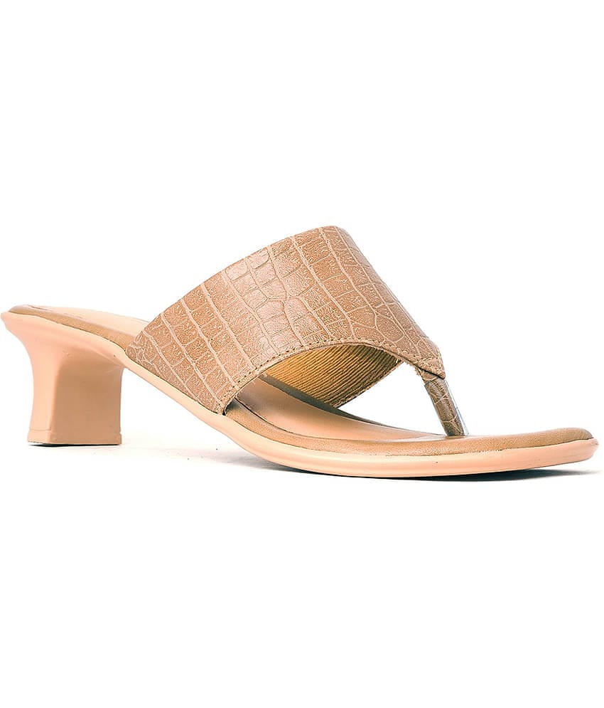 KHADIM - Beige Women's Slip On Heels
