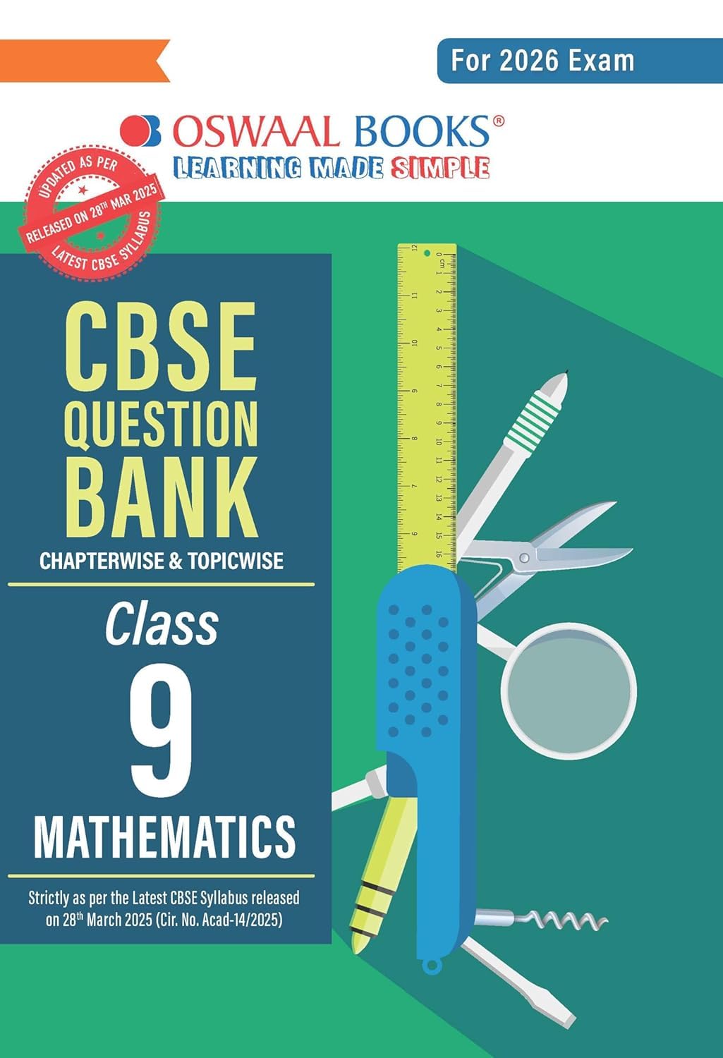 CBSE Question Bank OSWAL Class 9 Mathematics, Chapterwise & Topicwise, For 2026 Exam [Paperback] Oswaal Books And Learning Private Limited
