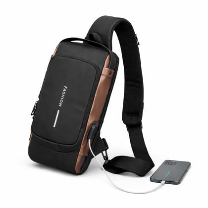 Waterproof Anti-Theft Sling & Backpack | USB Charging, Stylish & Secure for Men and Women| Assorted Colour