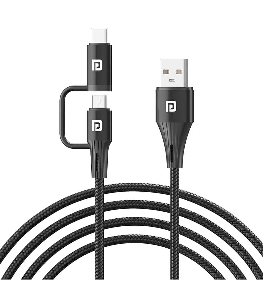 Portronics - Black 3A Micro USB Cable 1 Meter
