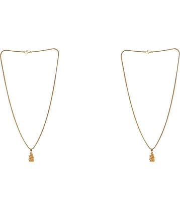Jewar Mandi - Gold Religious Pendant With Chain ( Pack of 2 )