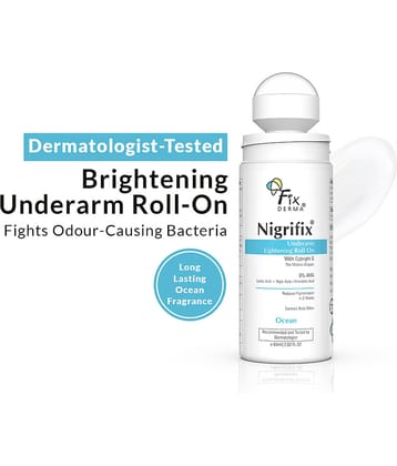 Fixderma Nigrifix Underarm Ocean Roll On With 6% AHA,Lactic Acid  Brightens Underarm 60ml
