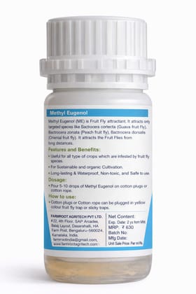 Farmroot Fruit Fly  Attractant (Methyl Eugenol) for Bactrocera Dorsalis 50ml (pack of 2)