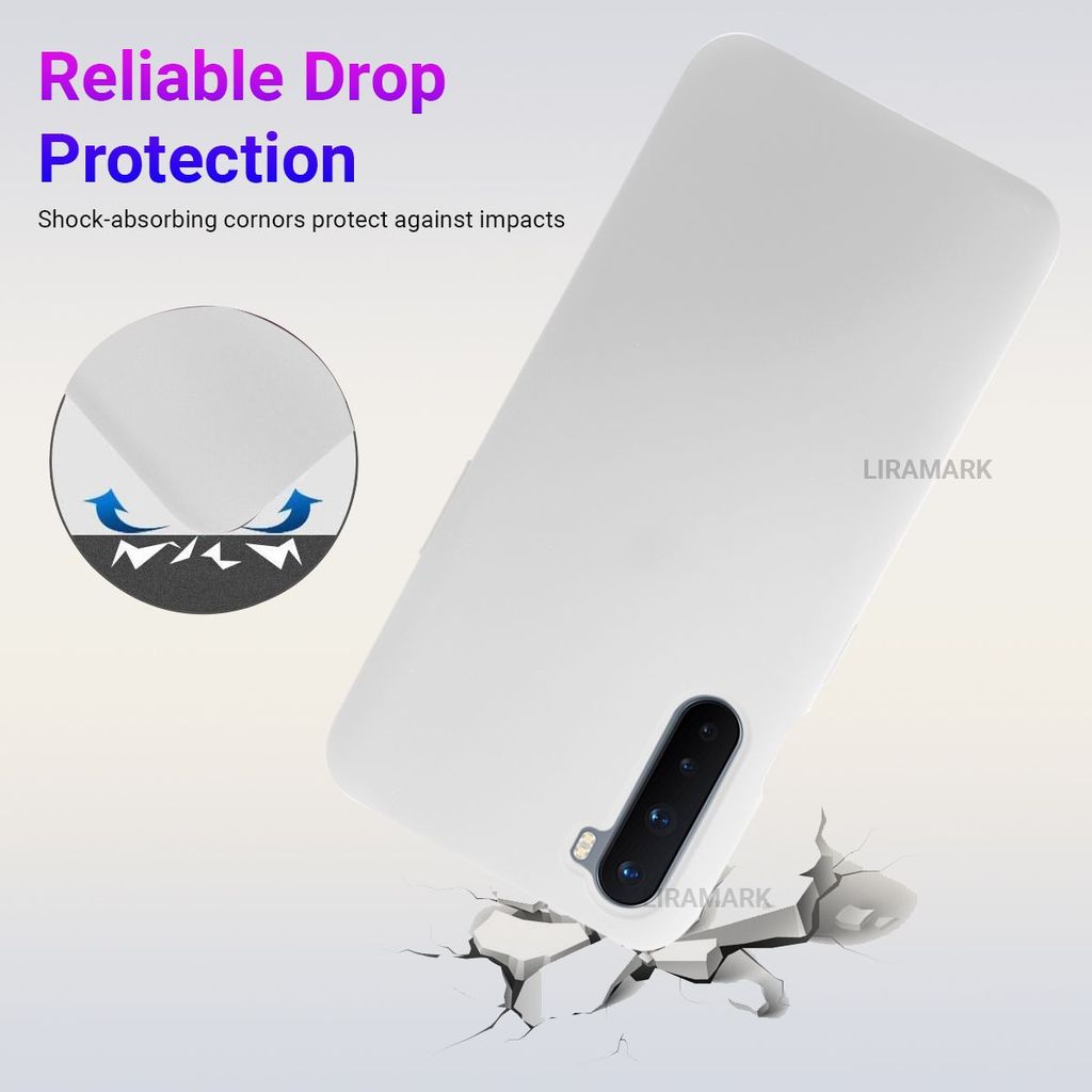 LIRAMARK Liquid Silicone Soft Back Cover Case for OnePlus Nord