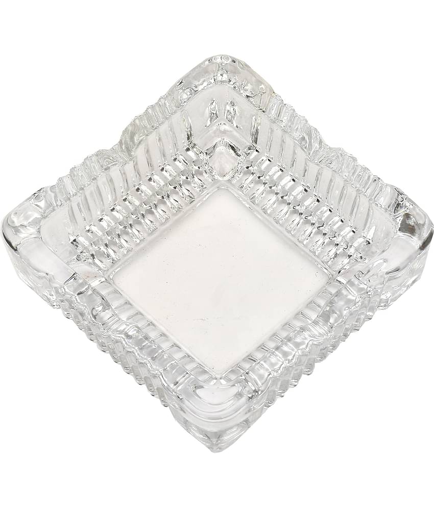 Stain, Spot & Smell Free Designer Glass Ash Tray, square