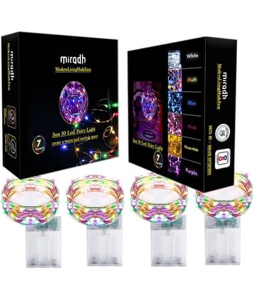 MIRADH - Multicolor 3Mtr String Light ( Pack of 4 )