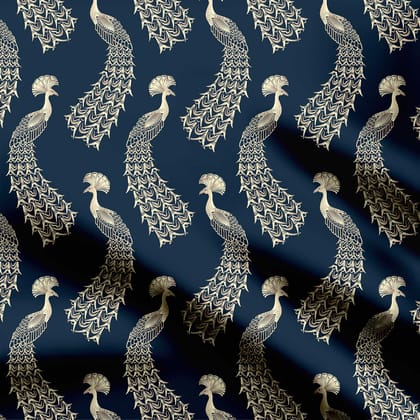 Royal Blue Peacock-Cotton
