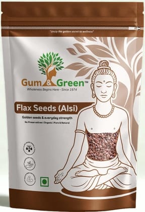 Gum & Green Premium Flax Seeds (Alsi) | 100% Natural & Raw | Rich in Omega-3, Fibre & Plant Protein | Supports Heart & Digestive Health Gum & Green Premium Flax Seeds (Alsi) | 100% Natural & Raw | Rich in Omega-3, Fibre & Plant Protein | Supports Heart & Digestive Health
