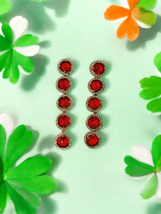 Red Diamond Earrings