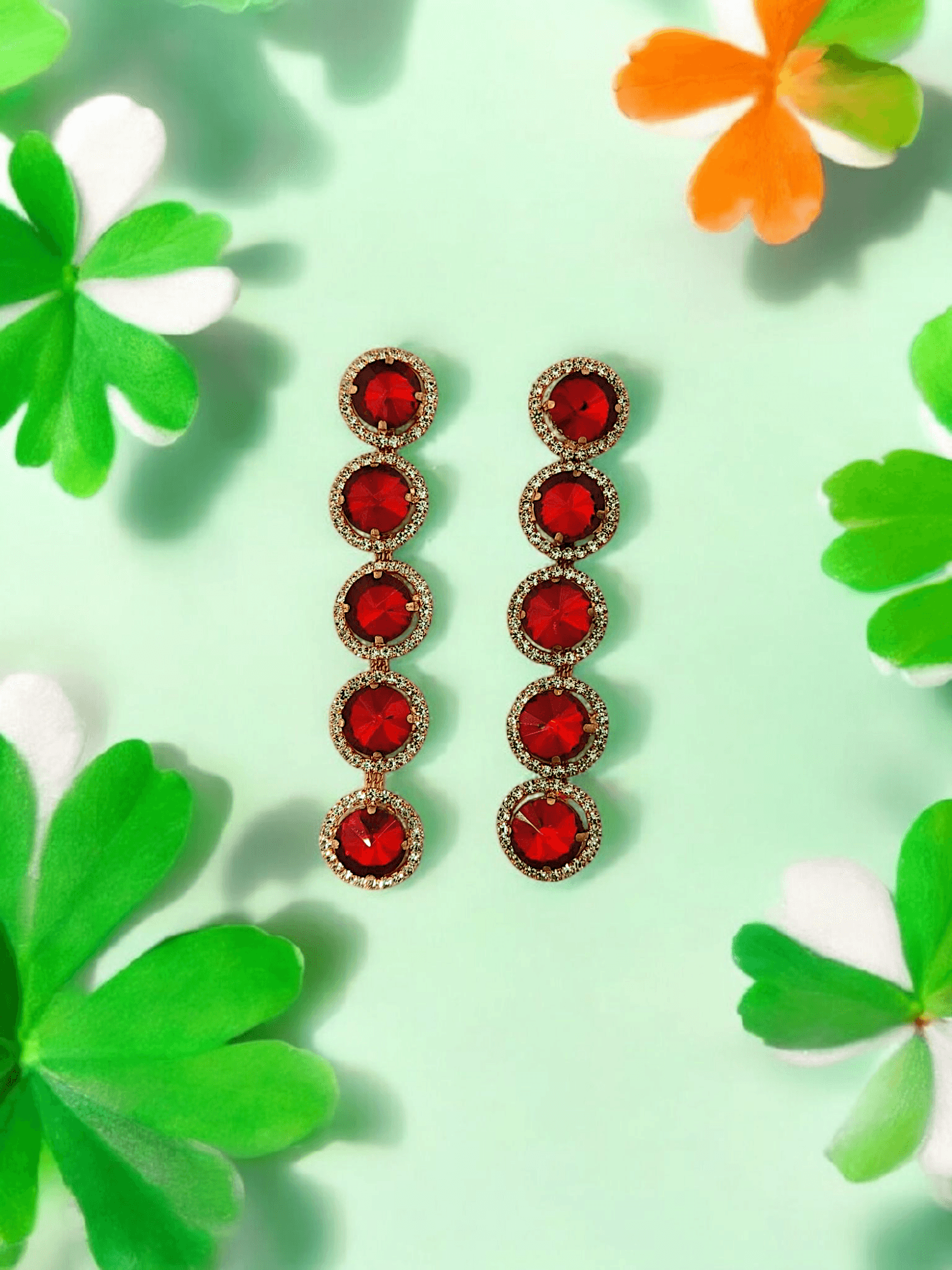 Red Diamond Earrings