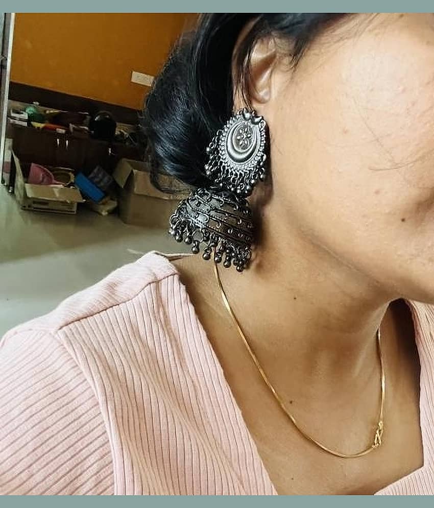 Samridhi DC Silver Drop Earrings ( Pack of 1 )