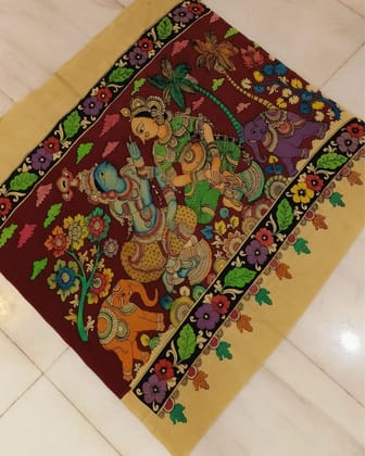 Syaahi Bangalori Silk Multicolor Ornate Wall Hanging