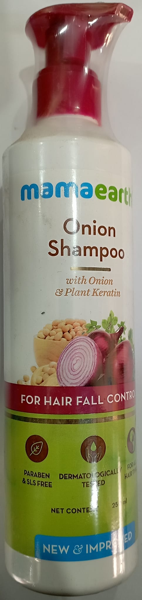 Mamaearth onion shampoo with onion & plant keratin 250ml