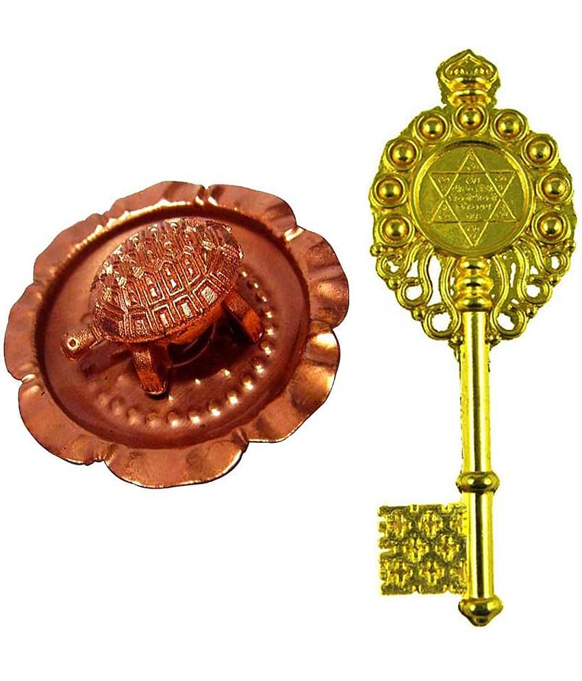 PAYSTORE COMBO OF Sarva Ichha Kachua Kachuva Plate Copper Yantra Wish Turtle Tortoise AND kuber kunji for money