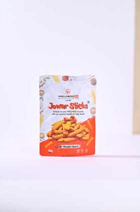 SABKA WELLNESS - Healthy Millet Snack Bundle - Jowar Sticks, Masala Munch & Crunchies Variety Pack - 50 Gms (Pack of 8)