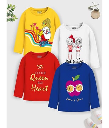 Trampoline Pack of 4 Girls Cotton Blend T-Shirt ( Multi )
