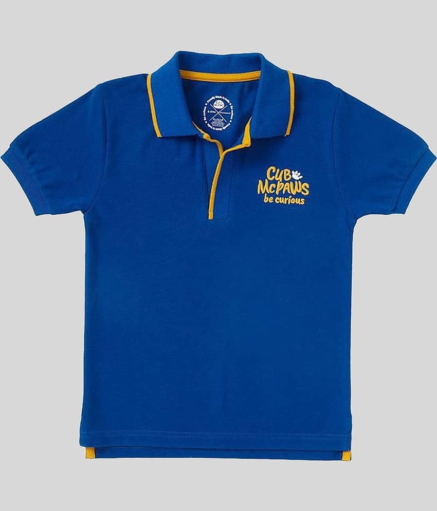 Cub Mcpaws Pack of 1 Boys Cotton Polo T-Shirt ( Blue )