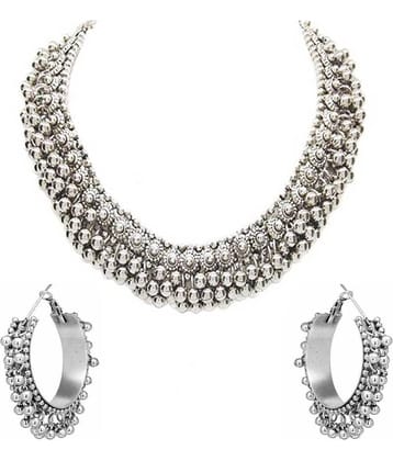 Samridhi DC Silver Alloy Necklace Set ( Pack of 1 )