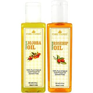 PARK DANIEL Organic Rosehip oil and Jojoba oil - Natural &amp; Undiluted combo of 2 bottles of 100 ml (200ml) (200 ml)
