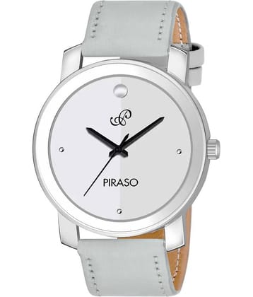 PIRASO Light Grey PU Analog Men's Watch